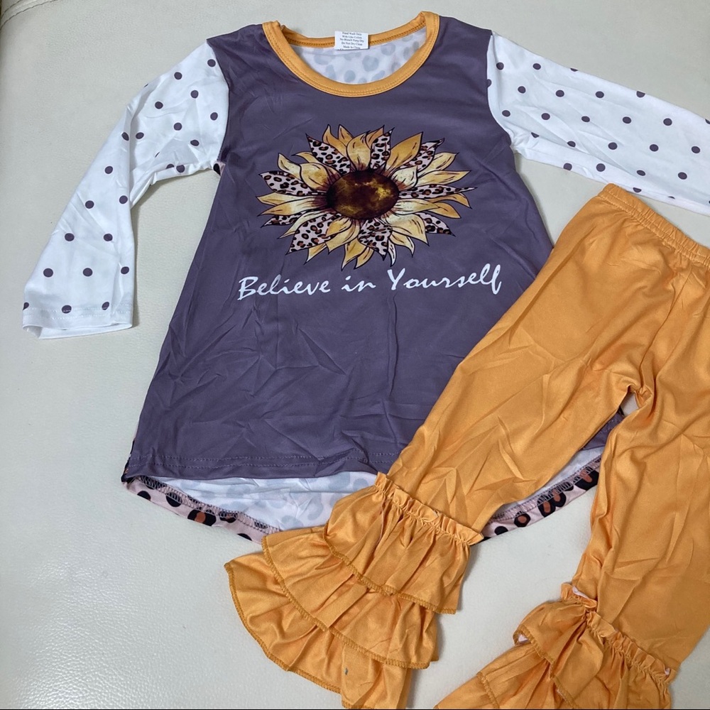 Boutique sunflower 🌻 believe in yourself cute set - Picture 5 of 6